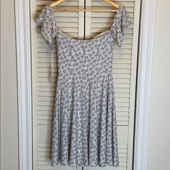 Nwt Leith Off The Shoulder Fit & Flare Dress sweetheart neckline Spring Size S - Picture 9 of 9
